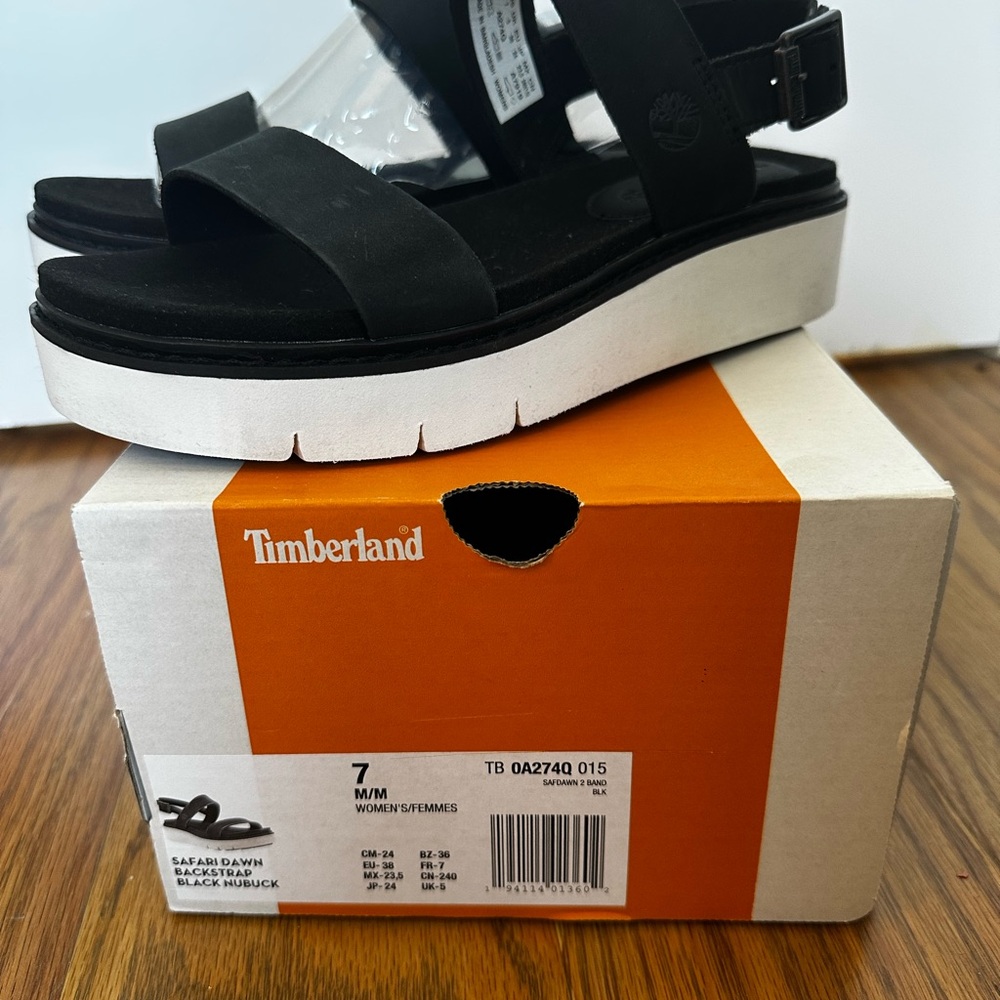 Timberland Black Nubuck Sandals